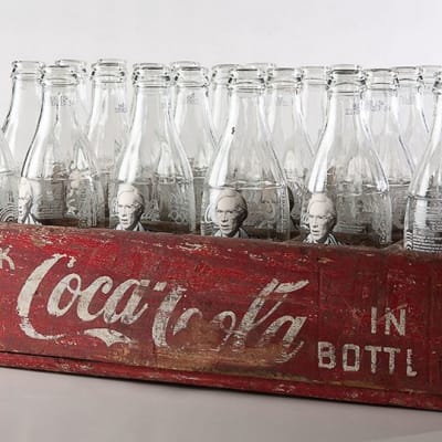 Pakpoom Silaphan: Warhol on Coke Bottle in Coke Crate, 2013