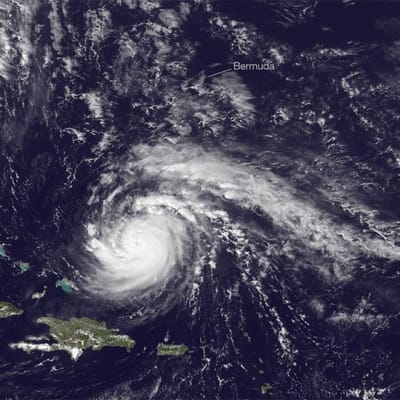 Orkanen Gonzalo fångades på en satellitbild den 17 oktober 2014.