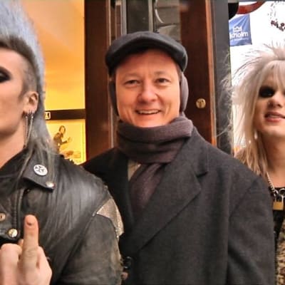 Sydstatspastor Marty Mclain med rockare i Stockholm, Sverige