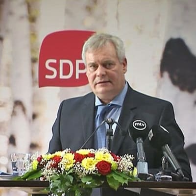 Socialdemokraternas ordförande Antti Rinne