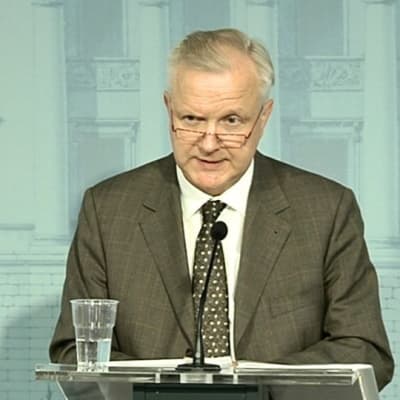 Rehn höll presskonferens om Fennovoima
