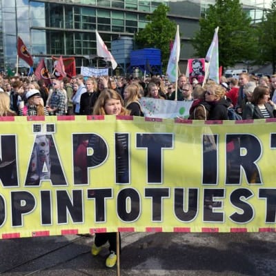 Studentdemonstration i Helsingfors