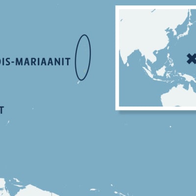 Kartta Pohjois-Mariaanien sijainnista.