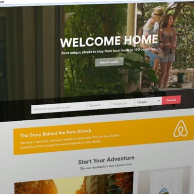 Kuvakaappaus Airbnb:n nettisivustosta.