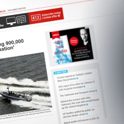 Kuvakaappaus europe.newsweek.com -sivustolta.