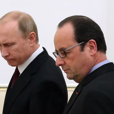 Vladimir Putin ja Francois Hollande