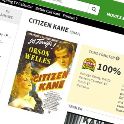 Kuvakaappaus rottentomatoes.com -sivustolta