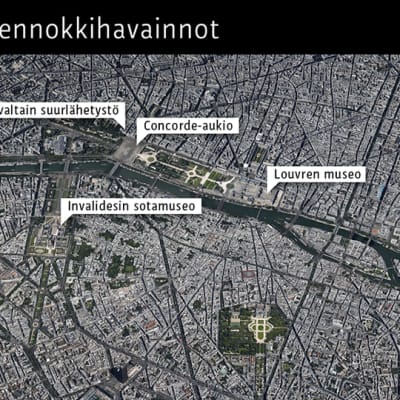 Pariisin lennokkihavainnot 24. helmikuuta 2015.
