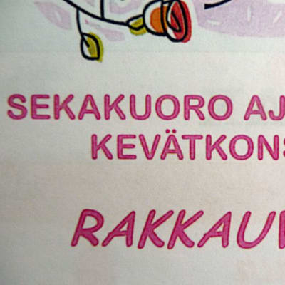 Ajan laulun konsertista ilmoitus