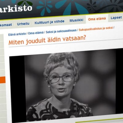 Ruutukaappaus Elävän arkiston sivusta
