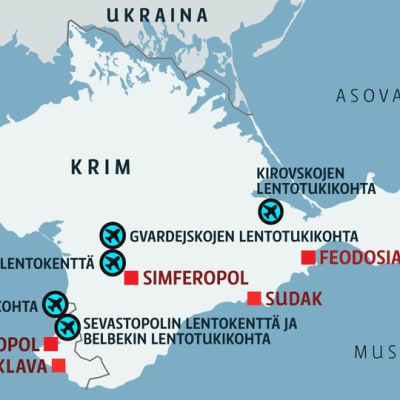 Krimin niemimaan kartta.