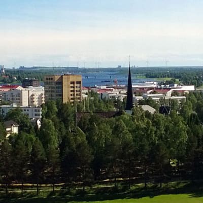 Tornion kaupunki vesitornista kuvattuna