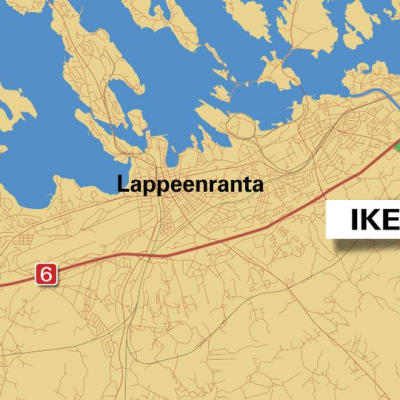 Grafiikka Ikean tontista Lappeenrannassa.