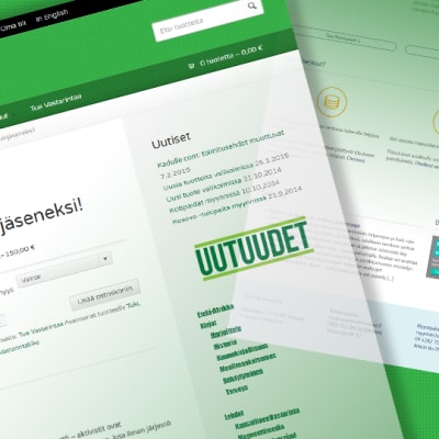 Kuvakaappaukset kadulle.com ja checkout.fi -sivuista.