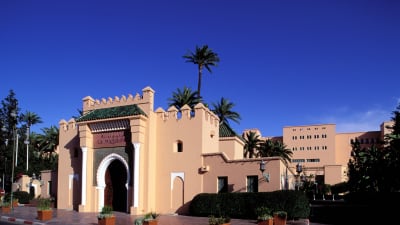 En del av lyxhotellet La Mamounia i Marakesh, Marocko. 