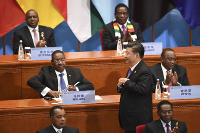 Xi Jinping på öppningen av Kina-Afrika toppmötet 2018.