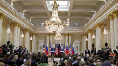 trump och Putin - Presskonferens