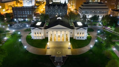 Delstatsparlamentet Virginia Capitol i staden Richmond, Virginia, i USA.