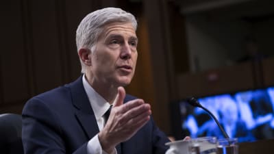 Neil Gorsuch inför en senatsutskott den 22 mars 2017