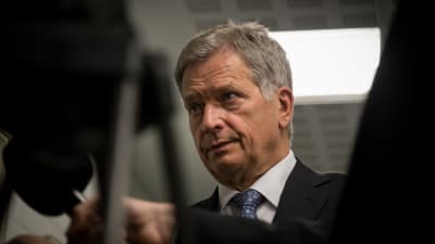 President Sauli Niinistö på Kauniala sjukhus 90-årsjubileum, 9.12.2016