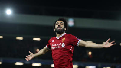 Mohamed Salah firar ett mål för Liverpool