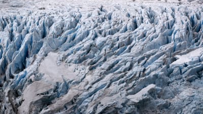 Glaciär på Sydshetlandsöarna på Antarktis den 11 mars 2020.
