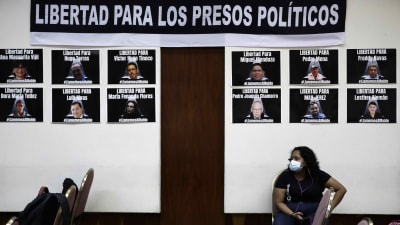 Krav på frigivning av politiska fångar i Nicaragua.