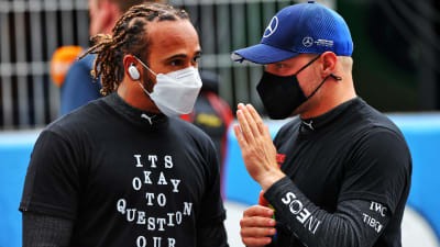 Lewis Hamilton och Valtteri Bottas.