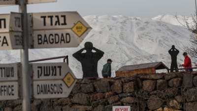 Vy över Mount Hermon från Ben Tal den 20.1.2019.