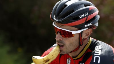 Samuel Sanchez har dess värre käkat något annat än bananer.
