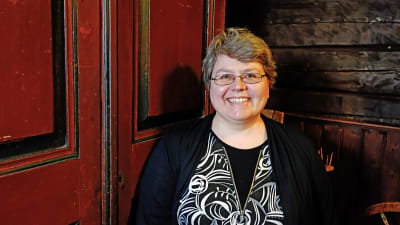 Annika Michelson på Kycklings hembygdsgård.
