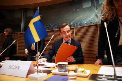 Ruotsin pääministeri Ulf Kristersson.