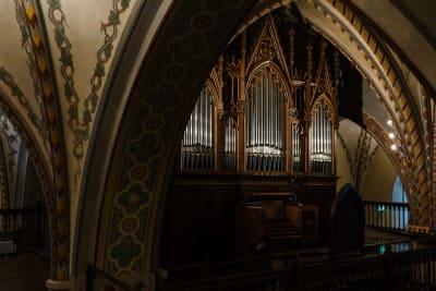 Orgeln i Helsinge kyrka S:t Lars.