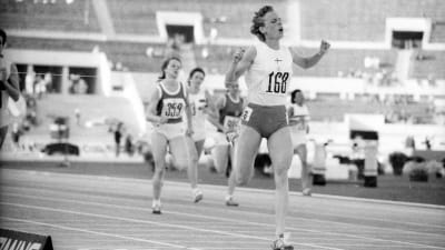 Riitta Salin vinner EM-guld, Rom 1974.