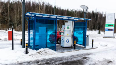 Gasstation för bilar.