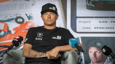 Kimi Räikkönen på en pressträff.