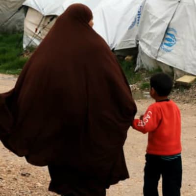 Flyktingläger i Syrien. 