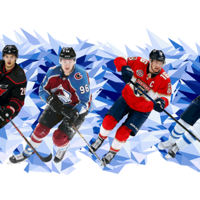 Sebastian Aho, Mikko Rantanen, Aleksander Barkov, Patrik Laine