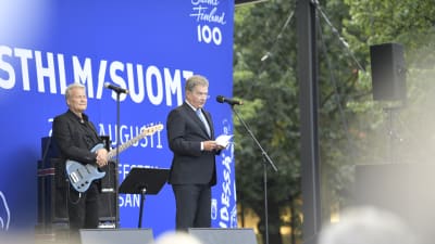 President Sauli Niinistö talade på invigningen av festivalen.