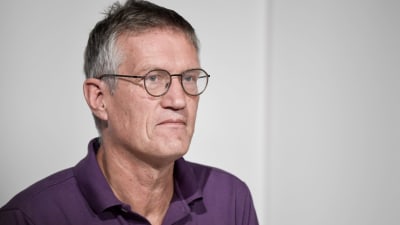 Sveriges stadsepidemiolog Anders Tegnell på en presskonferens.