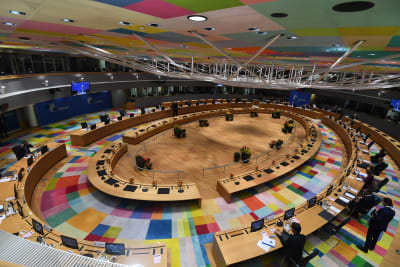 EU-ledarnas förhandlingsrum i Bryssel