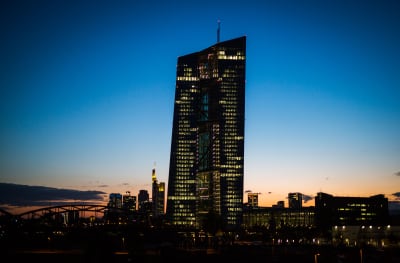 ECB-tornet i Frankfurt den 5 maj 2015.