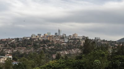 Vy över Rwandas huvudstad Kigali