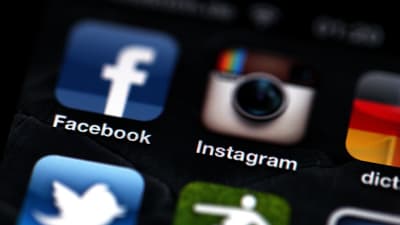 Facebook och Instagram i en iPhone