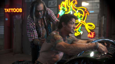 Sylvester Stallone och Mickey Rourke i The Expendables.