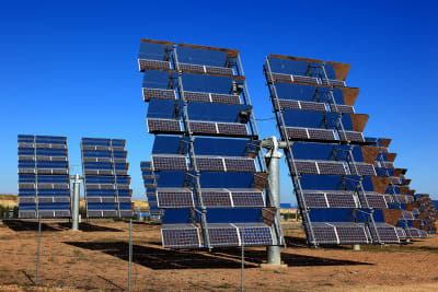 En anläggning för solenergi i Spanien