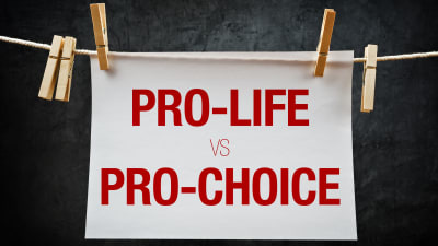 Pro-life vs pro-choice-plakat.
