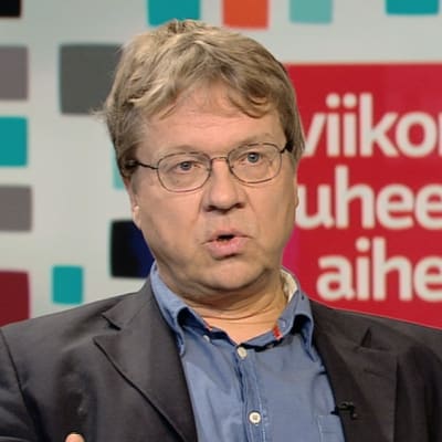Pekka Sauri Ylen aamu-tv:n haastateltavana 20. syyskuuta 2014.