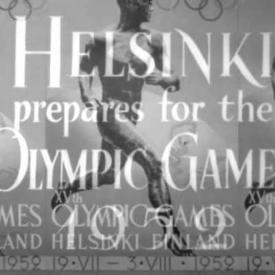 En bild var det står "Helsinki prepares for the Olympic Games 1952"