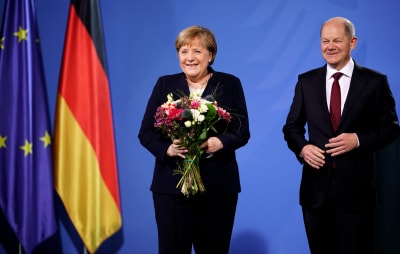 Angela Merkel och Olaf Scholz 